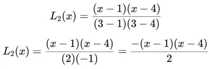 Lagrange Interpolation Formula: Proof, Examples, and FAQs 7 Finding L2(x) Image