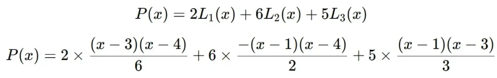 Lagrange Interpolation Formula: Proof, Examples, and FAQs 9 Now we calculate P(x) Image