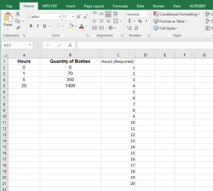 Linear Interpulation in Excel - Step-by-Step Guide with Examples 6 Write the interpolation points image